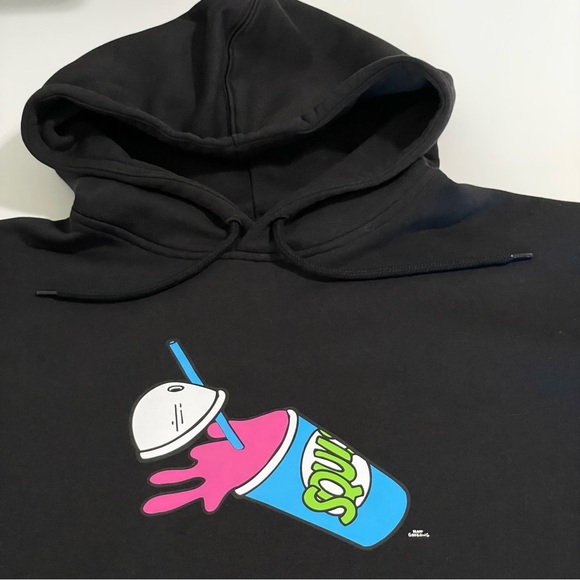Adidas x The Simpson Squishee Hoodie Graphic Pullover Sweatshirt Black Medium - Picture 9 of 15